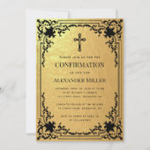 Bevestiging Faux Gold Foil  Cross Luxury Kaart (Voorkant)