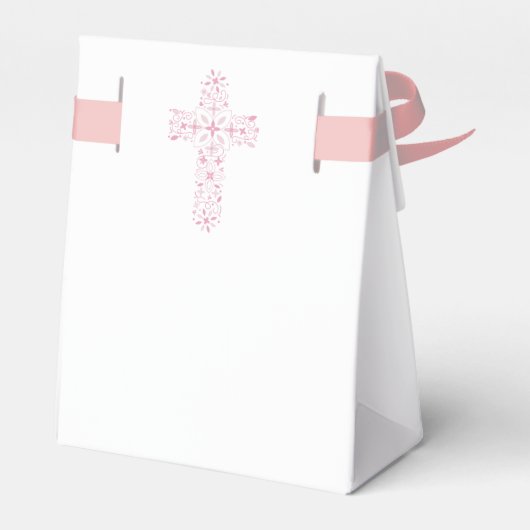 Bevestiging Feest Favor Box - Meisje, Roze Kruis Bedankdoosjes (Achterkant)