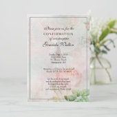 Bevestiging Floral Prayer Uitnodiging (Staand voorkant)