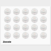 Bevestiging Floral Rustic Ronde Sticker (Vel)