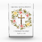 Bevestiging Floral Wreath Crucifix Fotoblokken (Voorkant)