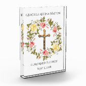 Bevestiging Floral Wreath Crucifix Fotoblokken (Links)
