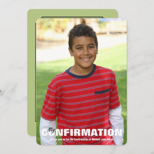 Bevestiging foto uitnodiging U PICK BACK KLEUR (Voorkant / Achterkant)