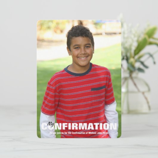 Bevestiging foto uitnodiging U PICK BACK KLEUR (Staand voorkant)