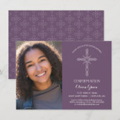 Bevestiging Foto-uitnodiging - Uitnodigen met krui Kaart (Voorkant / Achterkant)