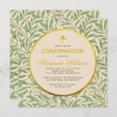 Bevestiging gebladerte Faux Gold Genderneutraal Kaart (Voorkant / Achterkant)