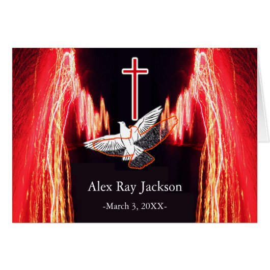 Bevestiging gefeliciteerd met Dove en Fire (Voorkant Horizontaal)