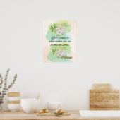 Bevestiging geloof: Gods vrede leeft in mij Poster (Keuken)