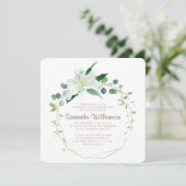 Bevestiging Geometrische en moderne witte flora Kaart (Staand voorkant)