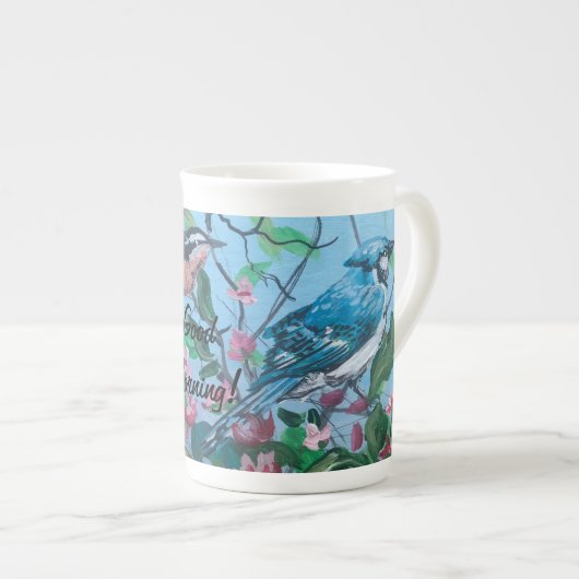 Bevestiging 'Goedemorgen' unieke Kunst Porselein Kop (Voorkant rechts)