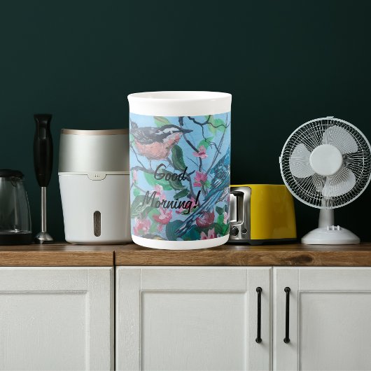 Bevestiging 'Goedemorgen' unieke Kunst Porselein Kop