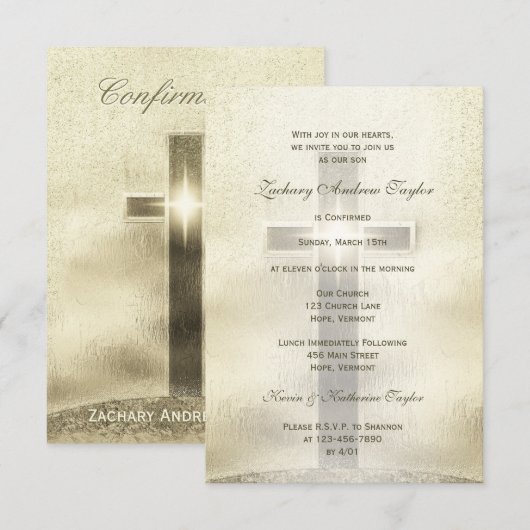 Bevestiging Gold Cross op Hill Kaart (Voorkant / Achterkant)