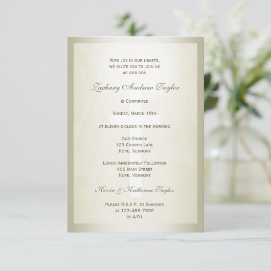 Bevestiging Gold Glas in lood Kaart (Staand voorkant)