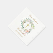 Bevestiging Gouden Kruis Bloemenslingers  Servet (Hoek)