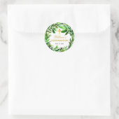 Bevestiging Greenery Wreatinine Botanische Waterve Ronde Sticker (Tas)