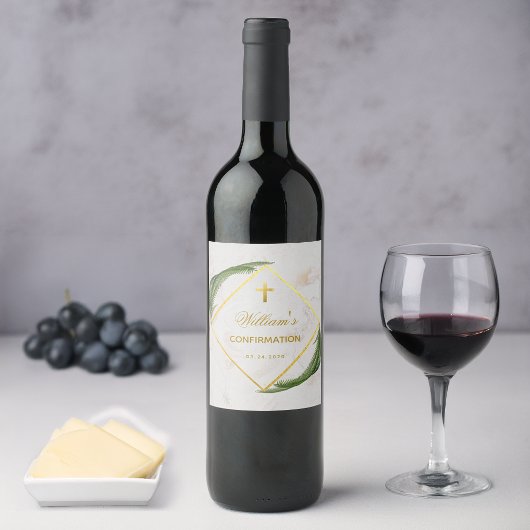 Bevestiging Groene decor Kunstmatig blad van marme Wijn Etiket