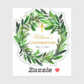 Bevestiging Groene krans Faux gouden folie kruis Sticker (Vel)