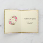 Bevestiging heiligdom Religieuze Roses Holid Feestdagen Kaart (Binnen)