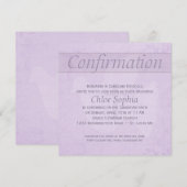 Bevestiging Heilige Geest Dove en Lila kruis Kaart (Voorkant / Achterkant)