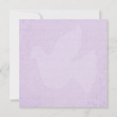 Bevestiging Heilige Geest Dove en Lila kruis Kaart (Achterkant)