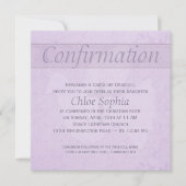 Bevestiging Heilige Geest Dove en Lila kruis Kaart (Voorkant)