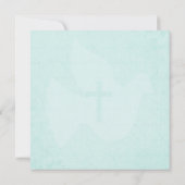 Bevestiging Heilige Geest Dove met Cross Aqua Kaart (Achterkant)