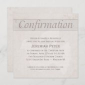 Bevestiging Heilige Geest Duif met Cross Taupe Kaart (Voorkant / Achterkant)