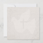 Bevestiging Heilige Geest Duif met Cross Taupe Kaart (Achterkant)