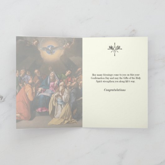 Bevestiging Heilige Geest Maagd Mary Apostles Kaart (Binnen)