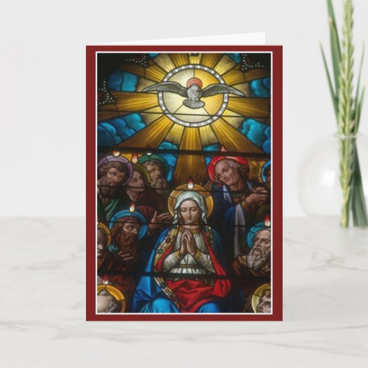 Bevestiging Heilige Geest Maagd Mary Apostles Kaart (Voorkant)