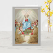 Bevestiging Heilige Geest Maagd Mary Apostles Kaart (Gele Bloem)