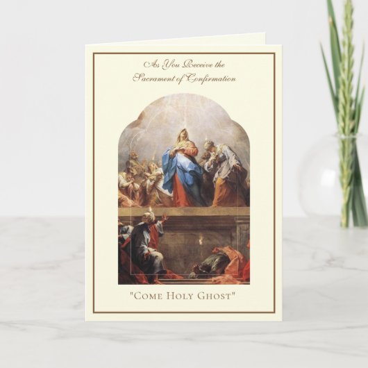 Bevestiging Heilige Ghost Pentecost Maagd Mary Car Kaart (Voorkant)