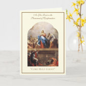 Bevestiging Heilige Ghost Pentecost Maagd Mary Car Kaart (Gele Bloem)