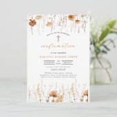 Bevestiging herfst Boho Kaart (Staand voorkant)