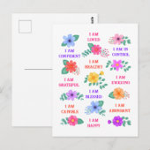  bevestiging Inspirerend motivatie Briefkaart (Voorkant / Achterkant)