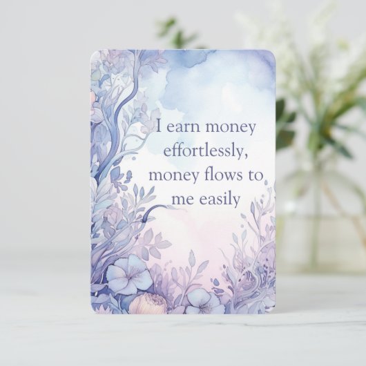  bevestiging Kaarten, Paarse positieve quotes (Staand voorkant)