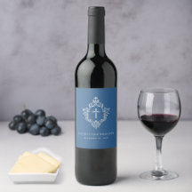 Bevestiging Klassieke Blauwe Jongen Kruis Vintage 