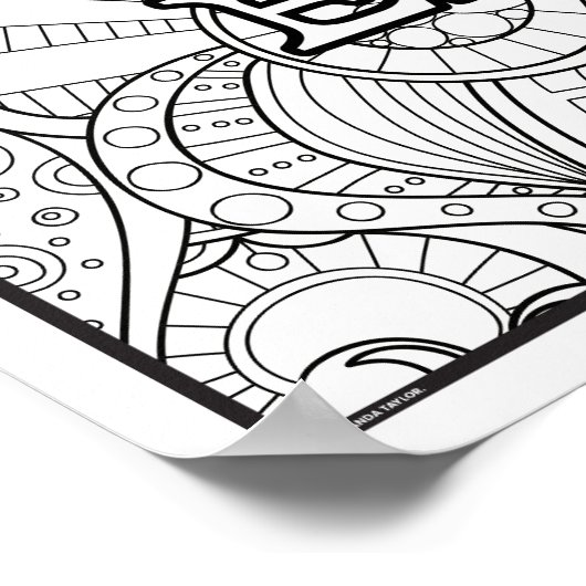 Bevestiging Kleurend Poster - ik ben genoeg (Hoek)