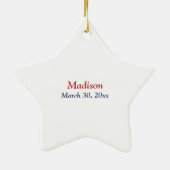 Bevestiging Kleurrijke Duif op Rode Achtergrond Keramisch Ornament (Achterkant)