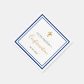 Bevestiging koninklijk blauw, blanke jongen servet (Hoek)