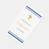 Bevestiging koninklijk blauw, blanke jongen servet (Hoek)