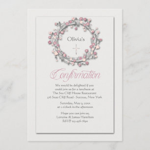 Bevestiging krans religieuze uitnodiging