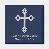 Bevestiging Kruismagneet - Blauw en Zilver Magneet (Voorkant)