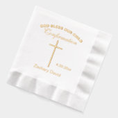 Bevestiging kruisnaam folie servetten (Links)