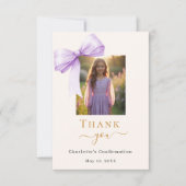 Bevestiging lavendelboog fotocrème bedankkaart (Voorkant)