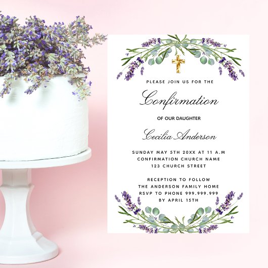 Bevestiging lavender eucalyptus violet meel kaart