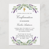 Bevestiging lavender eucalyptus violet meel uitnodiging briefkaart (Voorkant)