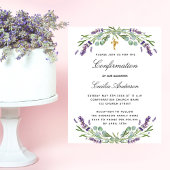Bevestiging lavender floral budget uitnodiging flyer