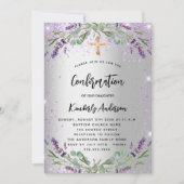 Bevestiging lavender Silver violet girl luxe Kaart (Voorkant)