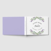 Bevestiging lavender violet florals eucalyptus gastenboek (Volledig)